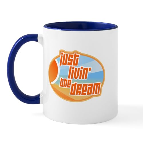 White/Navy Inside - Livin' The Dream 3 Mug