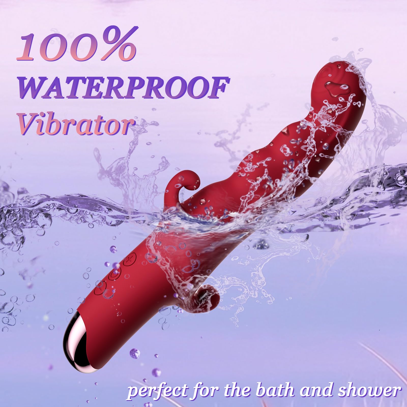 G Spot Rabbit Vibrator - 3-in-1 Rechargeable Adult Sex Toy for Women & Couples, Waterproof Realistic Dildo with 10 Vibration Modes for Clitoral, Vaginal & Anal Stimulation - Perfect for Solo Play & Romantic Nights