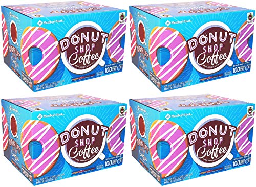 Member's Mark Donut Shop Coffee - 100 Single-Serve Cups (38.8 Oz Total) | Medium Roast K-Cup Pods for Keurig Brewers | Perfect for Office, Home & Morning Coffee Break