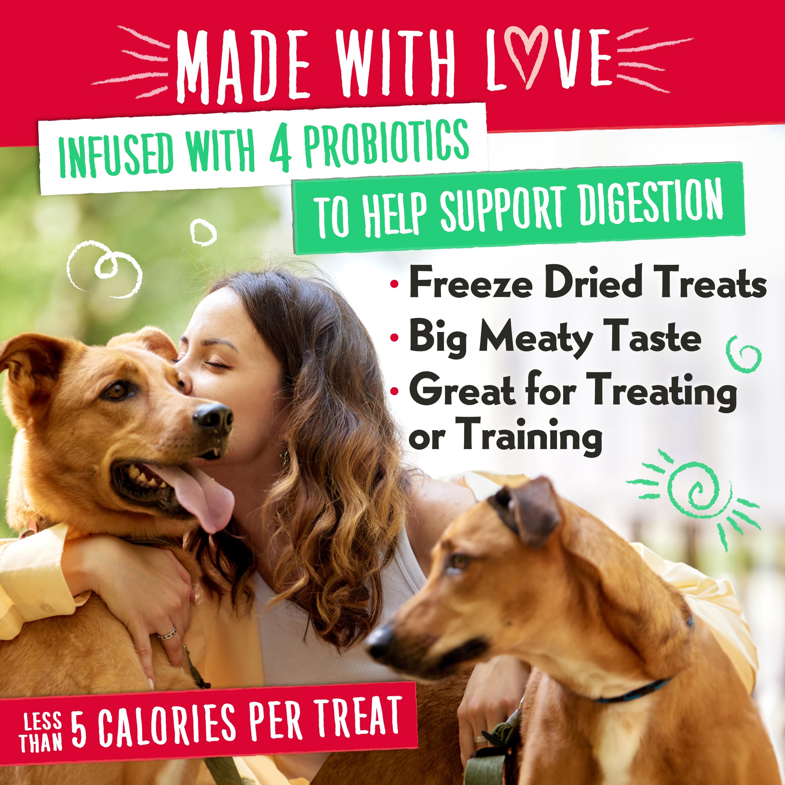 Charlee Bear Meaty Bites Dog Treats - Natural Beef Liver & Sweet Potato Flavor, Grain-Free, 2.5oz Bag - Healthy Training Snacks for Small & Large Dogs - Perfect for Rewards, Training & On-the-Go Treats