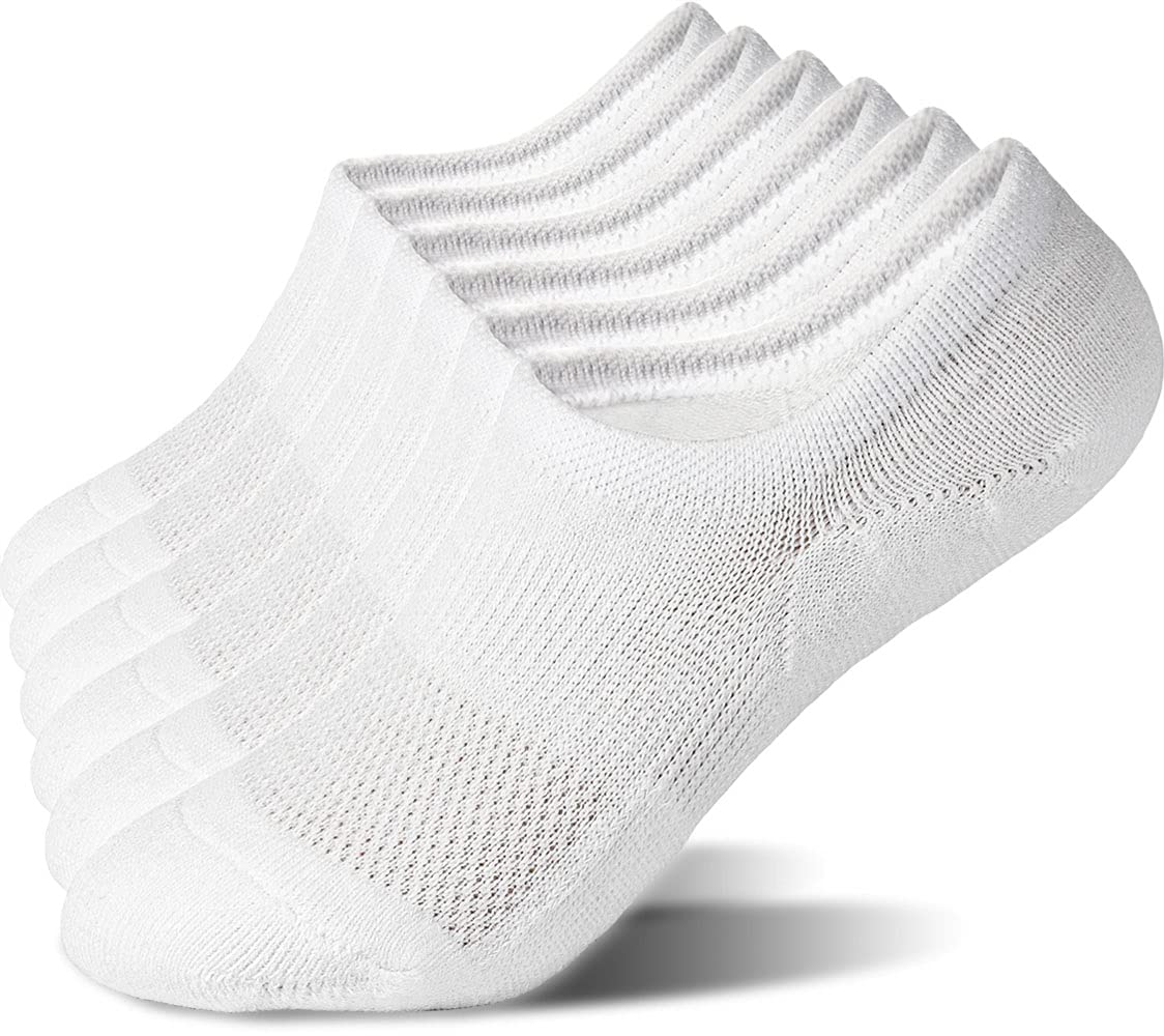 ABCTHX 6 Pairs Cushioned No Show Socks for Women & Men - Breathable Mesh Ventilation, Anti-Slip Low Cut Liner Socks | Perfect for Running, Gym Workouts & Everyday Comfort