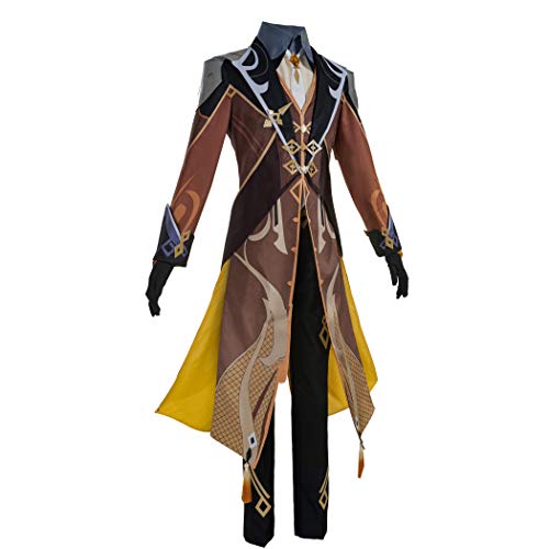 Premium Genshin Impact Zhongli Cosplay Costume Set for Adults - Full Outfit with Accessories | Perfect for Conventions, Halloween & Anime Events