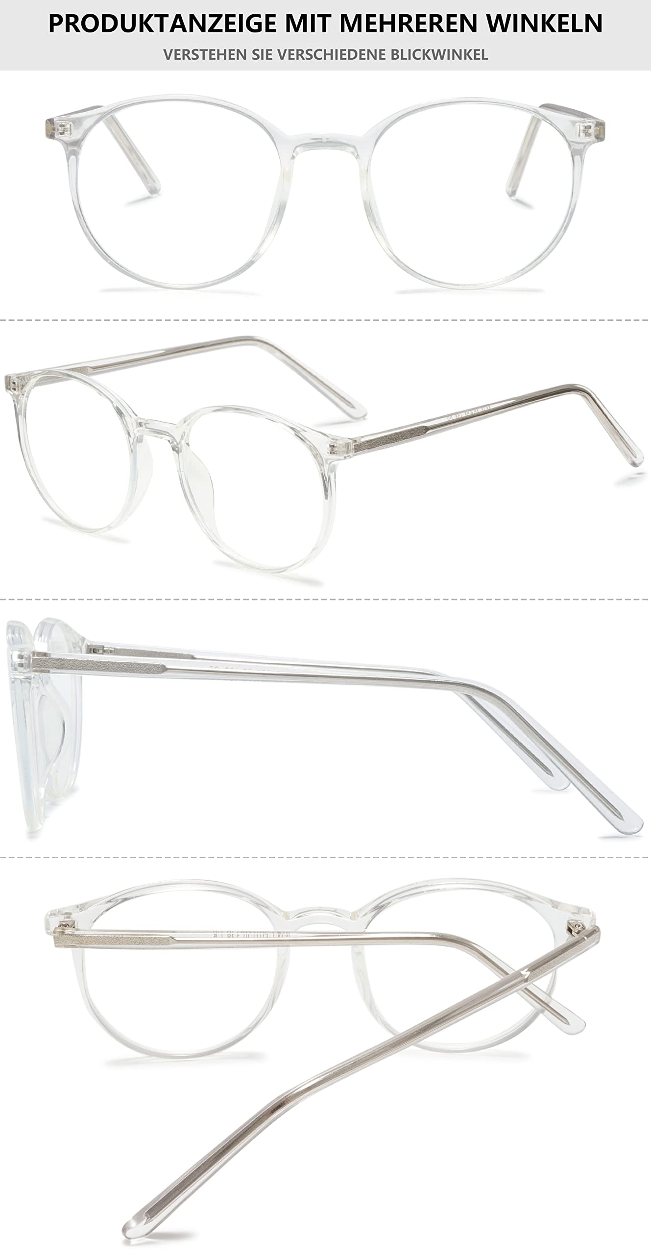 Blue Light Blocking Glasses for Women & Men - TR90 Frame for Computer Use