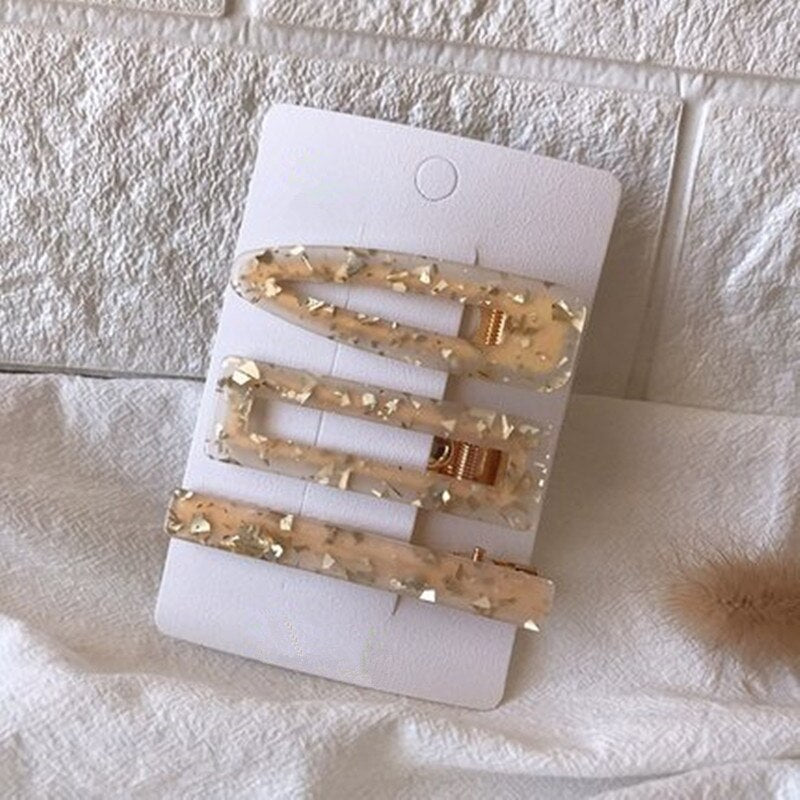Elegant Women's Fashion Hair Clips - Pearl & Acetate Geometric Design Hair Accessories for Parties, Weddings & Everyday Style