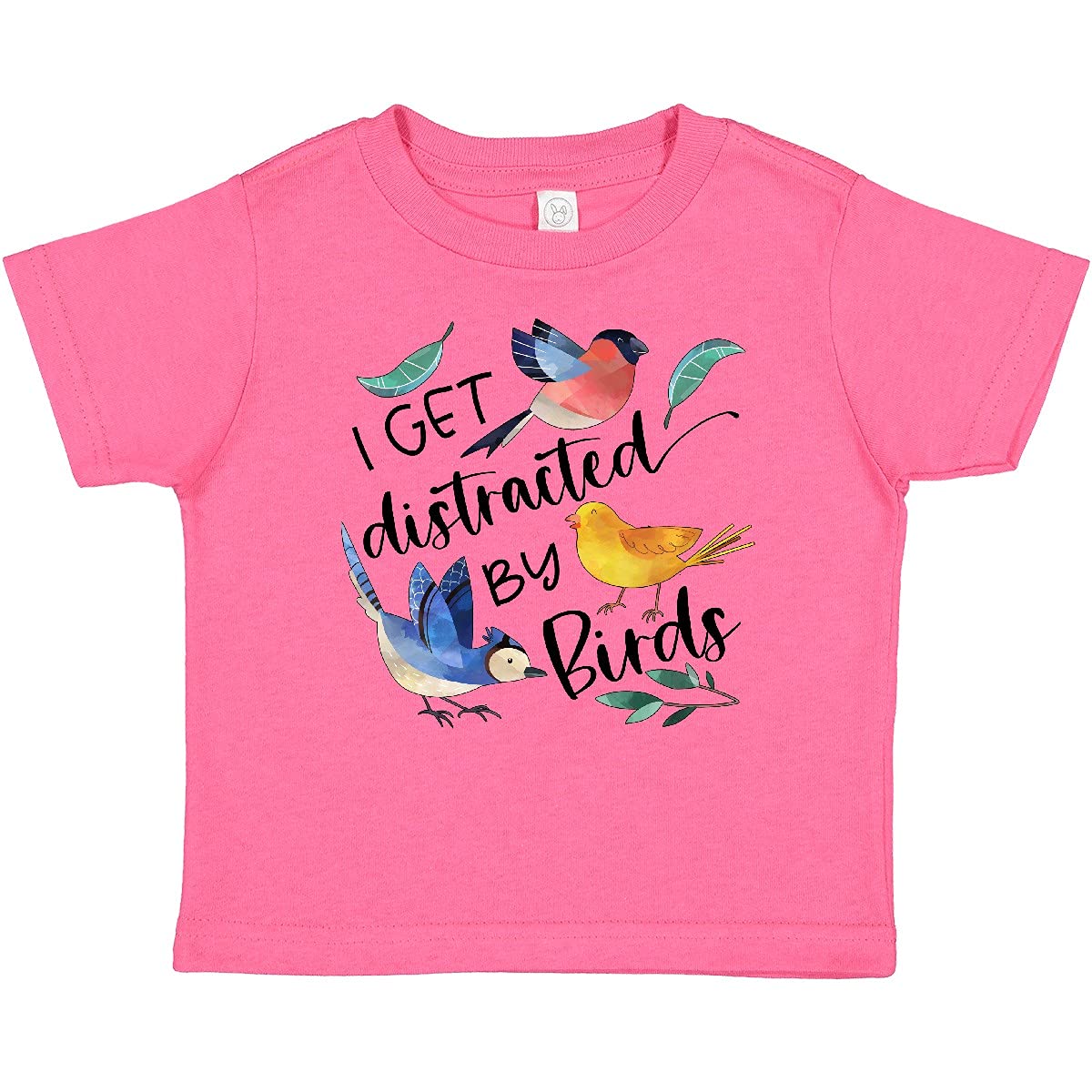 Distracted by Birds Baby T-Shirt | Cute Bird Print Cotton Tee for Infants & Toddlers | Perfect for Playdates, Family Photos & Everyday Wear