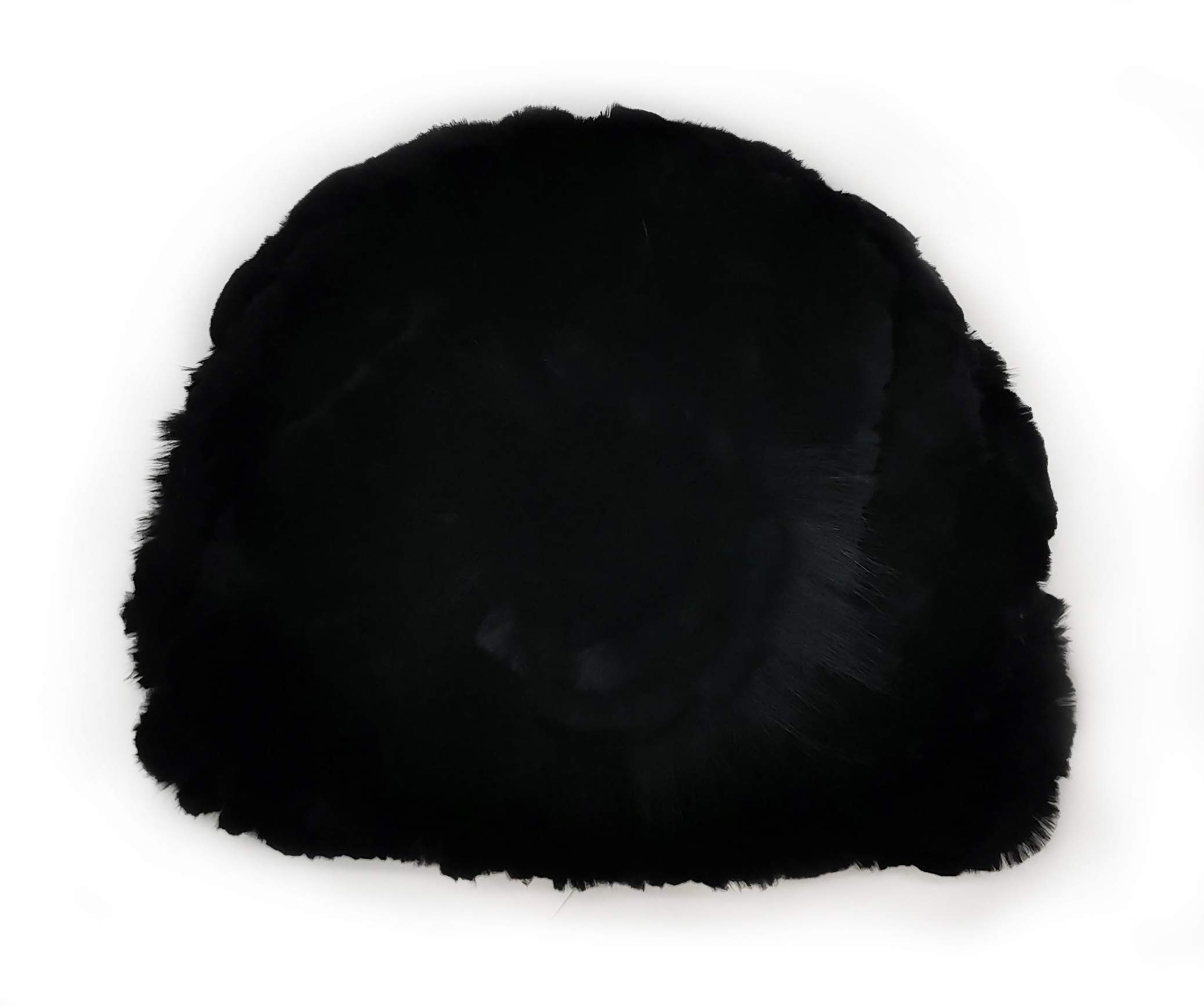 100% Rex Rabbit Knit Fur Hat with Flower - Soft Chinchilla Style Winter Beanie for Women - Perfect for Cold Weather, Outdoor Activities, and Fashion Accessories