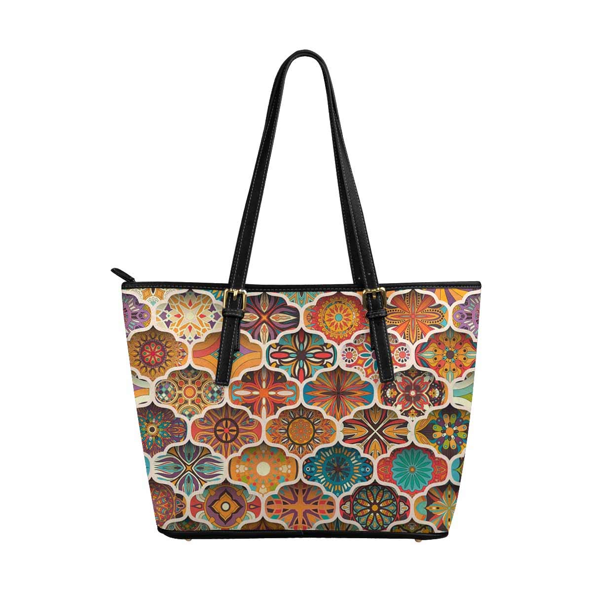 InterestPrint Women's Fashion Stripes Chevron Leather Tote Shoulder Bag - Stylish Handbag for Work, Travel & Everyday Use