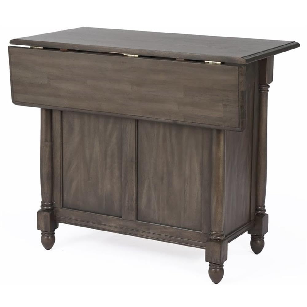 Shades of Gray Weathered Kitchen Island Set by Sunset Trading - Rustic Farmhouse Style for Dining & Entertaining