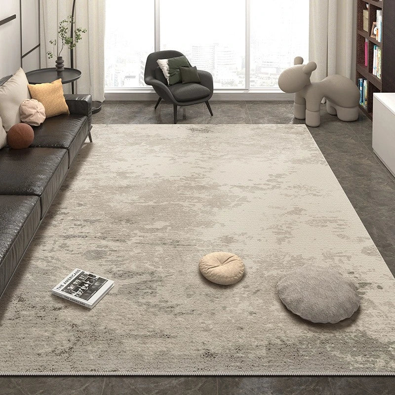 Modern Geometric Velvet Waterproof Area Rug - Non-Slip Soft Living Room Carpet for Bedroom, Nursery & High Traffic Areas - Easy Clean Home Decor Floor Mat