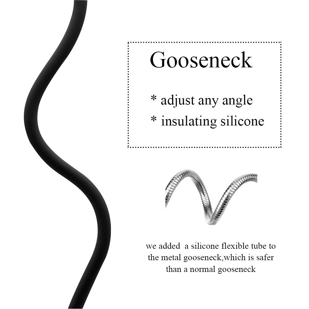 Powker 30 LED Magnetic Sewing Machine Light - Flexible Silicone Gooseneck Work Light for Drill Presses, Desks, Craft Tables & Workbenches | Perfect for Sewing, Woodworking & DIY Projects