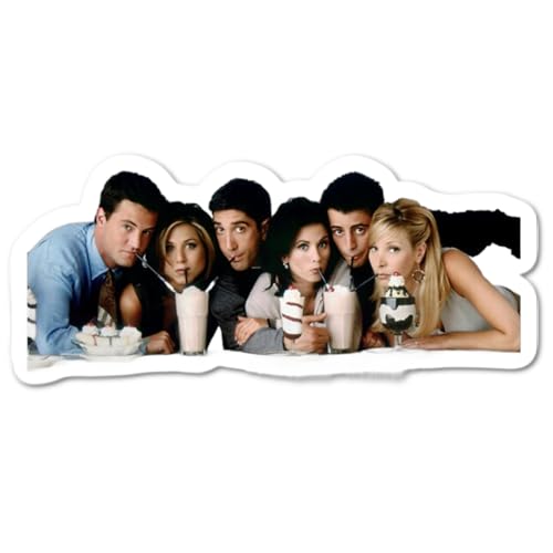Friends TV Show Stickers - Matthew Perry, Chandler Bing & Ross Geller Funny Vinyl Decals for Laptops, Water Bottles, Notebooks - Perfect for Fans & Gift Giving