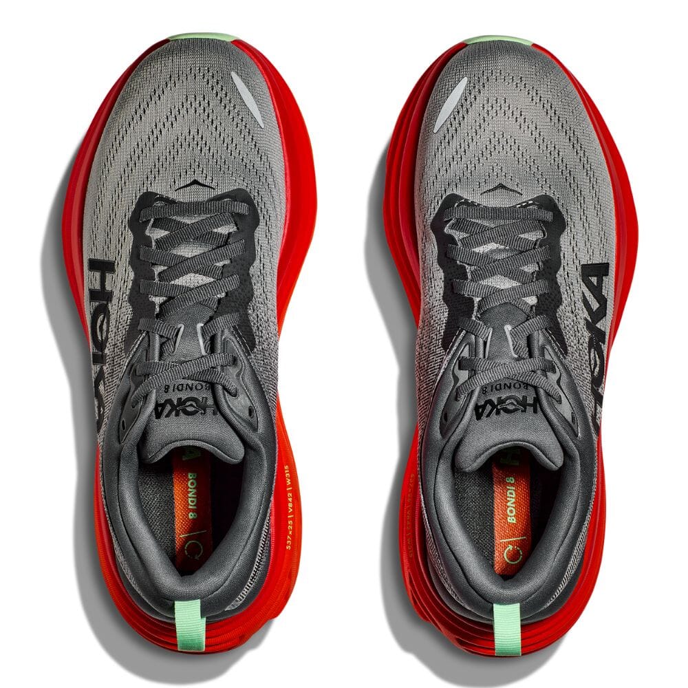 Hoka Men's Bondi 8 Running Shoes - Lightweight Cushioned Sneakers for Marathon, Jogging & Walking - Breathable Mesh Upper with Maximum Support & Comfort