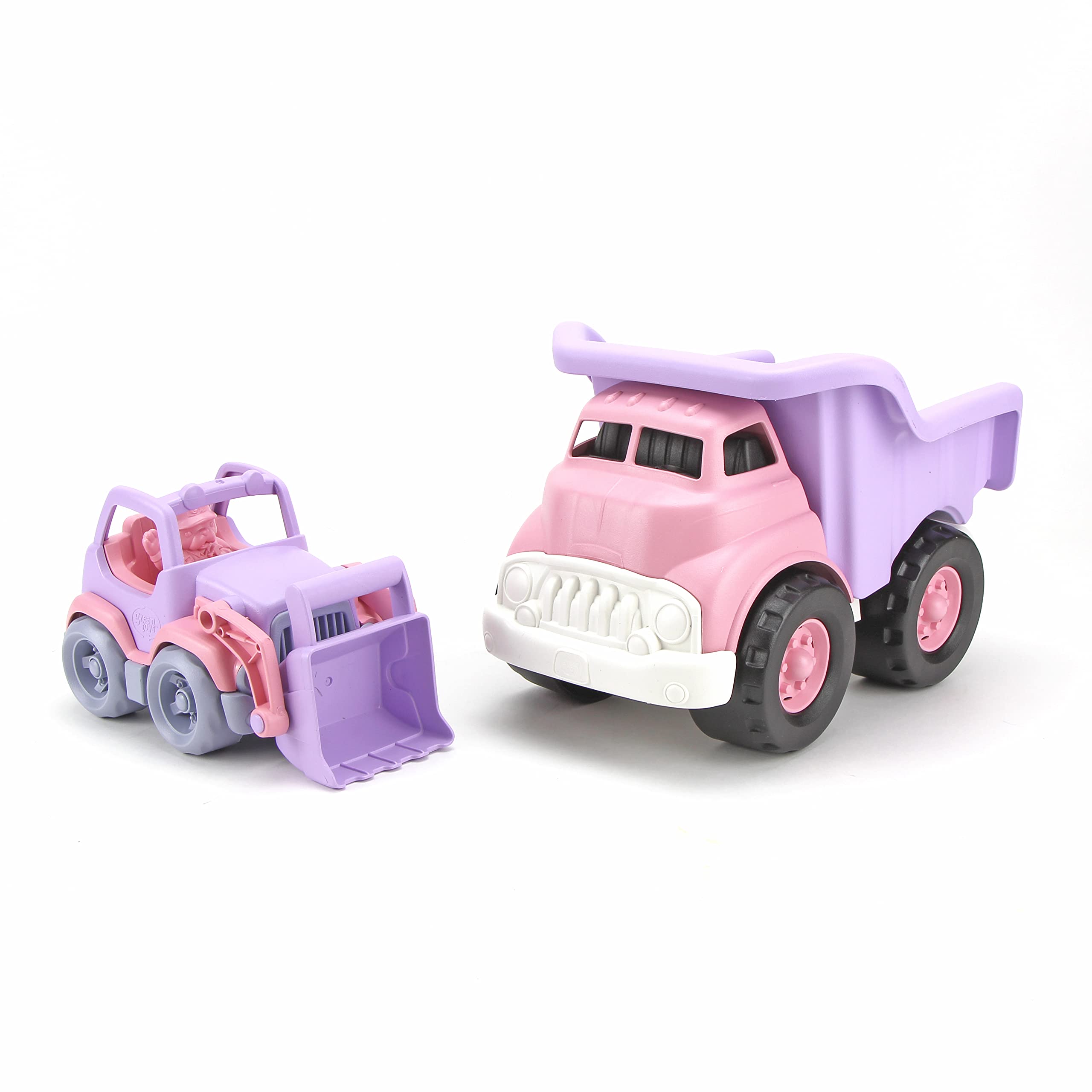Green Toys Pink Dump Truck & Scooper - Eco-Friendly Plastic Construction Toy for Kids | Sandbox, Beach & Outdoor Play | STEM Learning Gift for Toddlers & Preschoolers