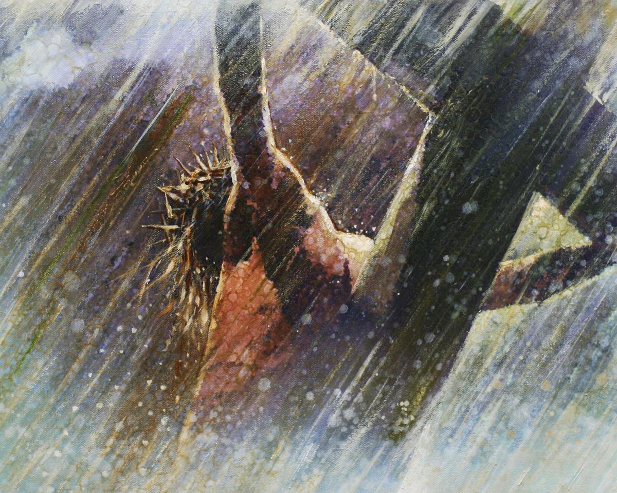 Yongsung Kim Crucifixion Painting - Religious Wall Art for Home & Church Decor - Perfect for Prayer Rooms, Christian Gifts, and Spiritual Spaces