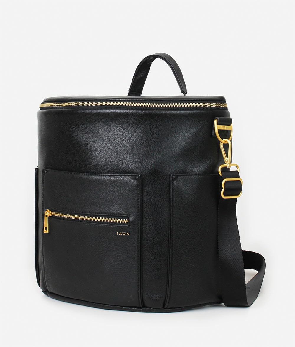 FAWN DESIGN The Original Vegan Leather Diaper Backpack - Large Capacity Baby Bag for Moms | Perfect for Travel, Daycare & On-the-Go Parenting