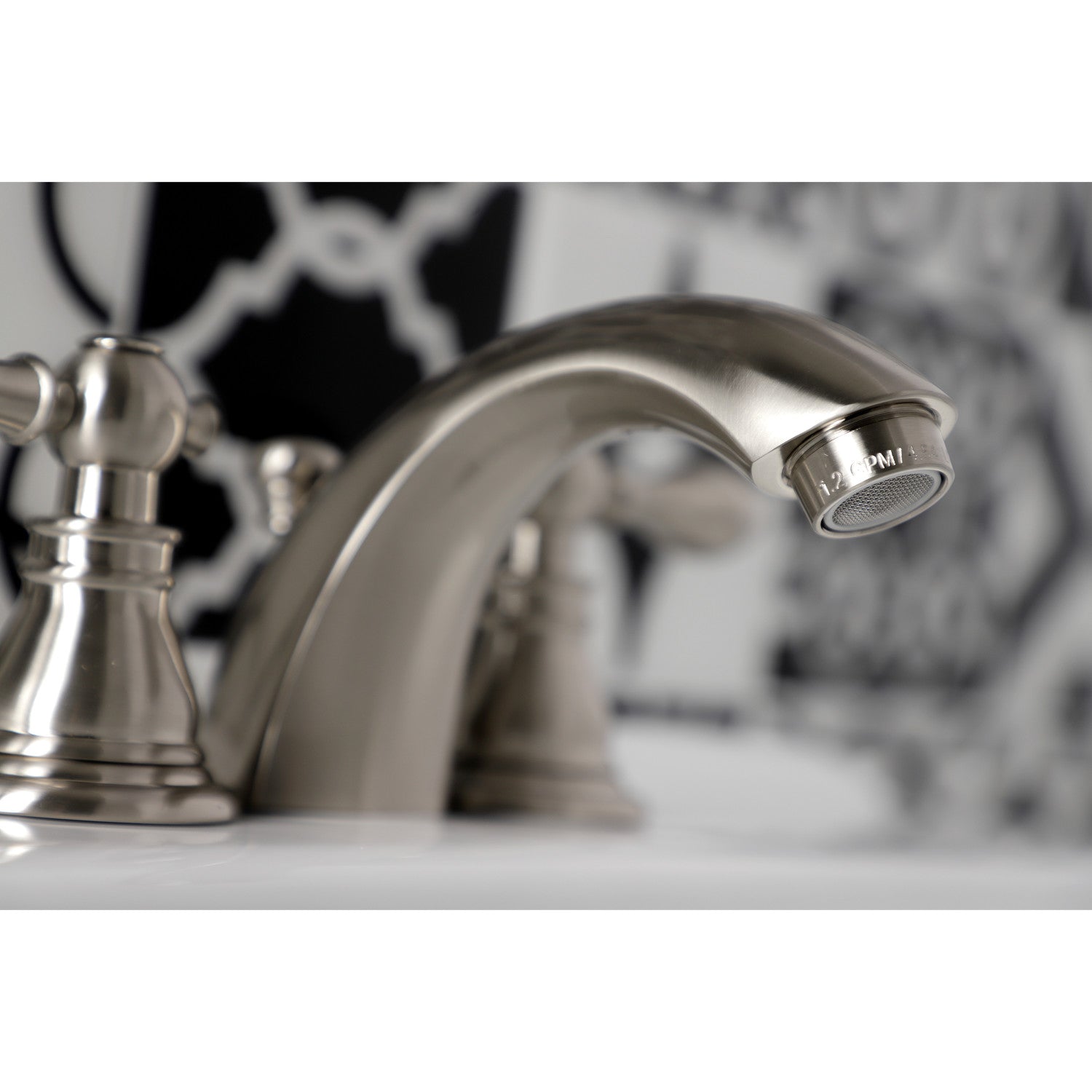 American Classic KB958ACL Brushed Nickel 3-Hole Mini Widespread Bathroom Faucet with Pop-Up Drain - Perfect for Modern Vanities and Small Bathroom Spaces