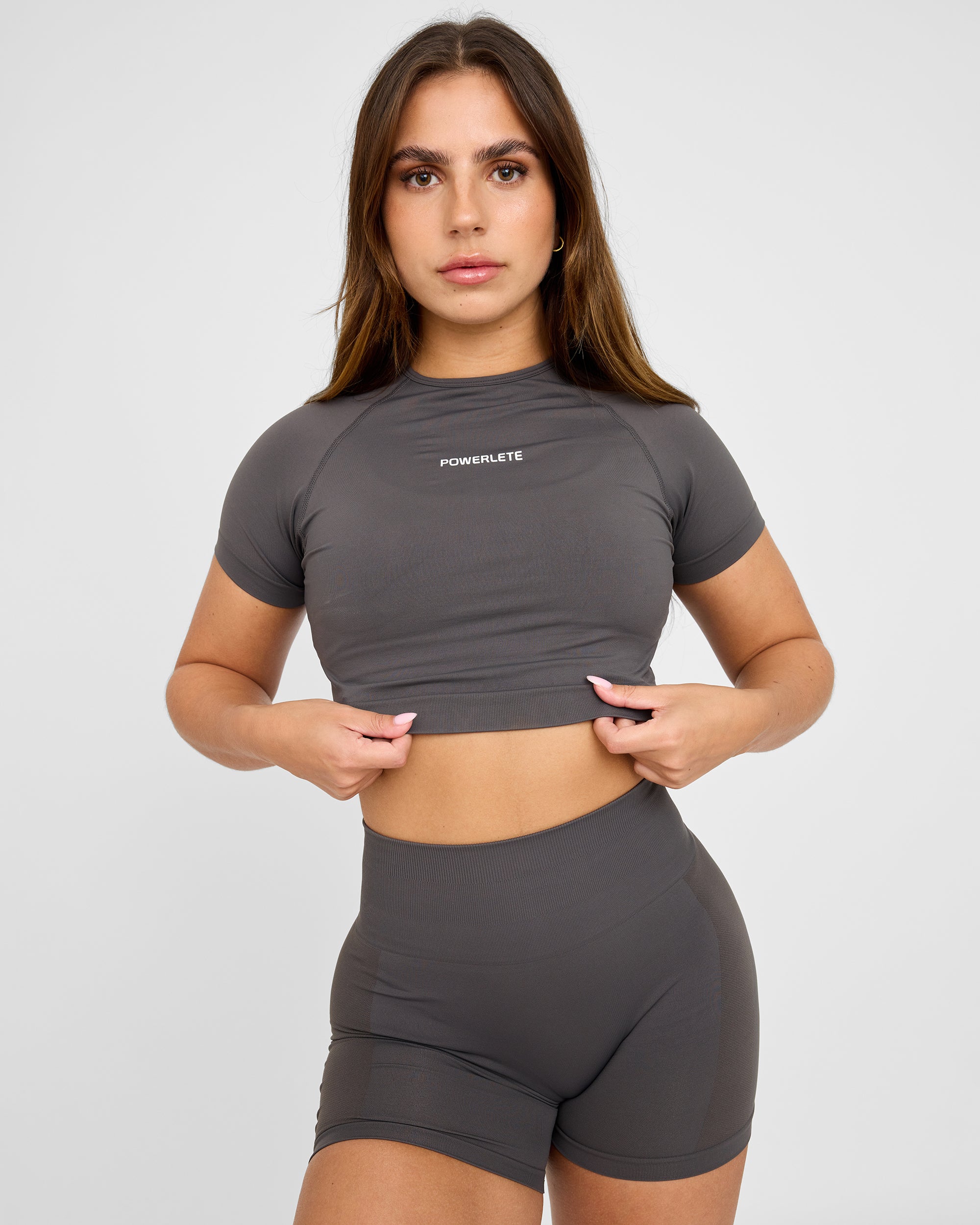 Evolve Seamless SS Crop Top - Women's Workout Shirt for Yoga, Running & Gym | Breathable Athletic Tank Top for Fitness & Activewear
