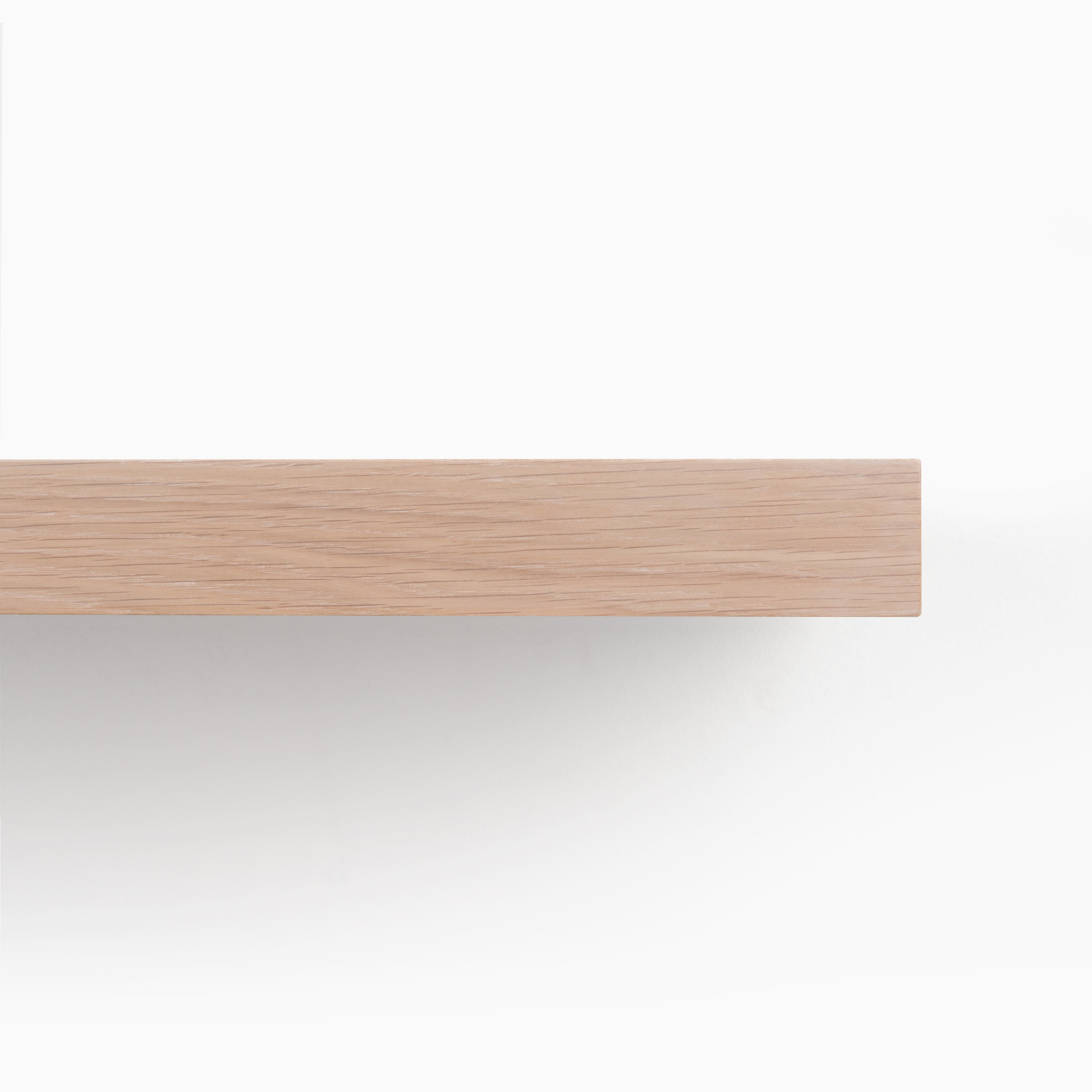 Aksel Floating Shelf - Glazed White Oak Wood Wall Shelf with Inlay Design - Perfect for Living Room, Bedroom, or Bathroom Storage and Decor
