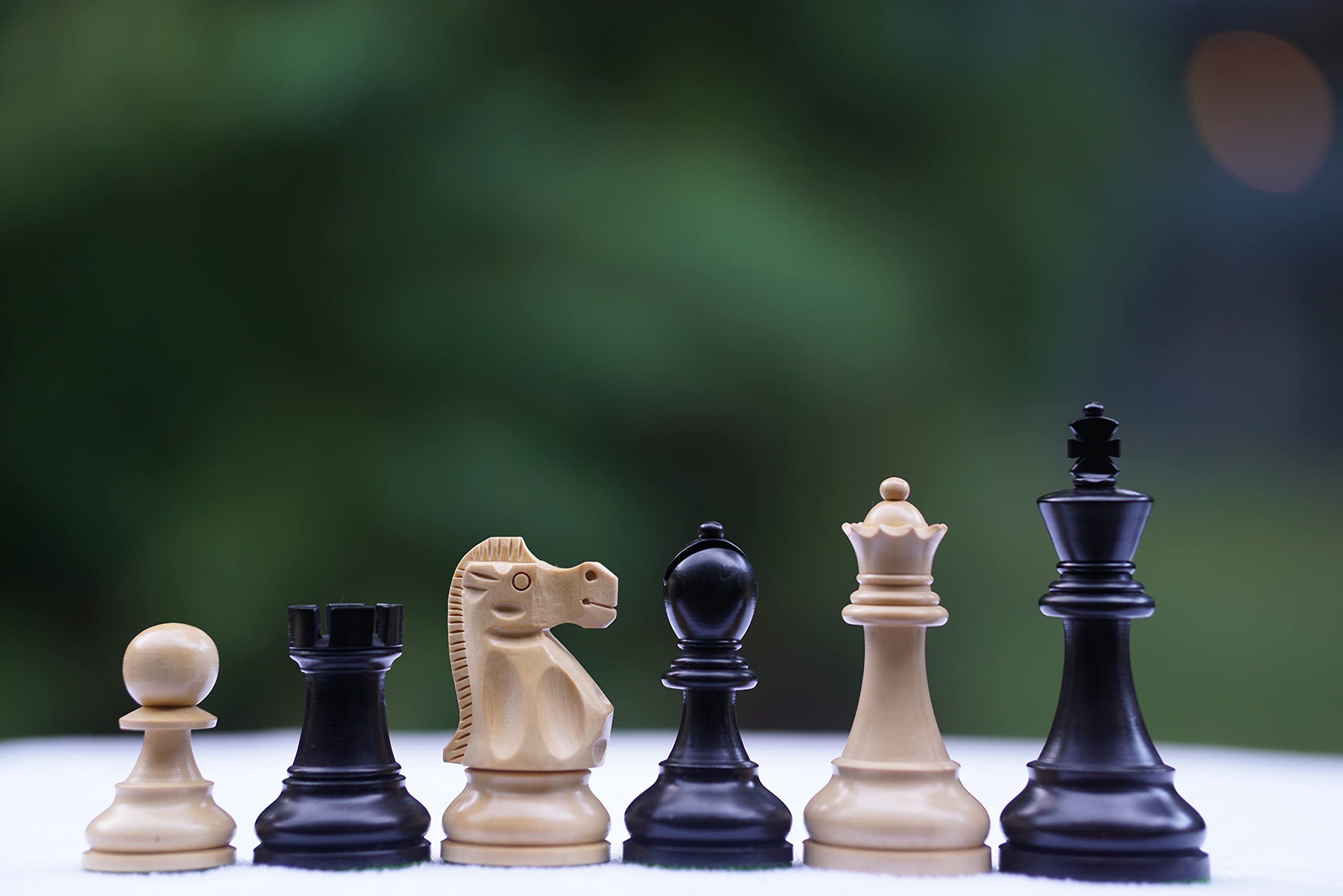 Hand-Carved Staunton Style Wooden Chess Pieces - British Tournament Series Chess Set with Extra Queens (Ebonized) | Premium Chessmen for Professional Play & Home Decor