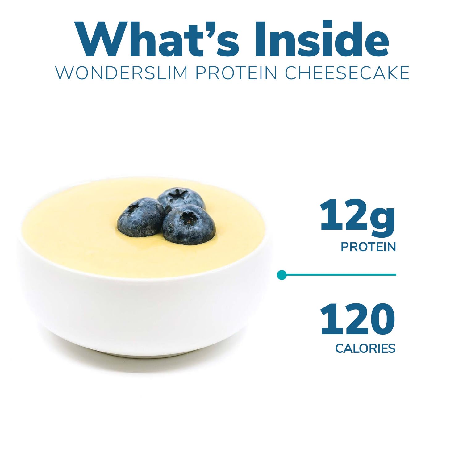 WonderSlim Protein Cake - Creamy Cheesecake Flavor, 12g Protein, Gluten Free, Low Carb, Keto Friendly (7 Count) - Perfect for Post-Workout Snacks, Weight Loss & Healthy On-The-Go Breakfast