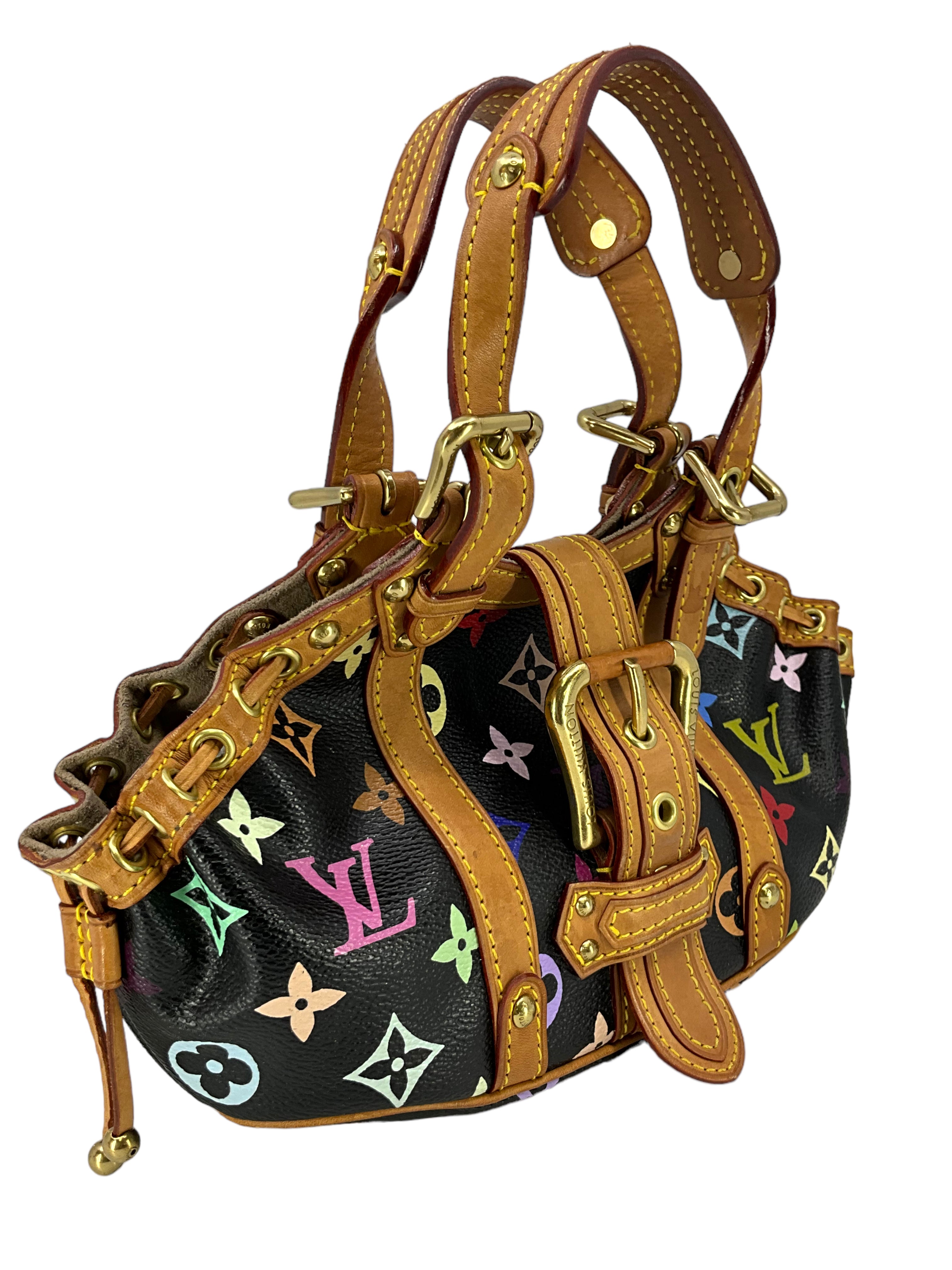 Authentic LOUIS VUITTON Monogram Multicolor Theda PM Handbag - Luxury Designer Shoulder Bag for Women | Perfect for Parties, Date Nights & Special Occasions