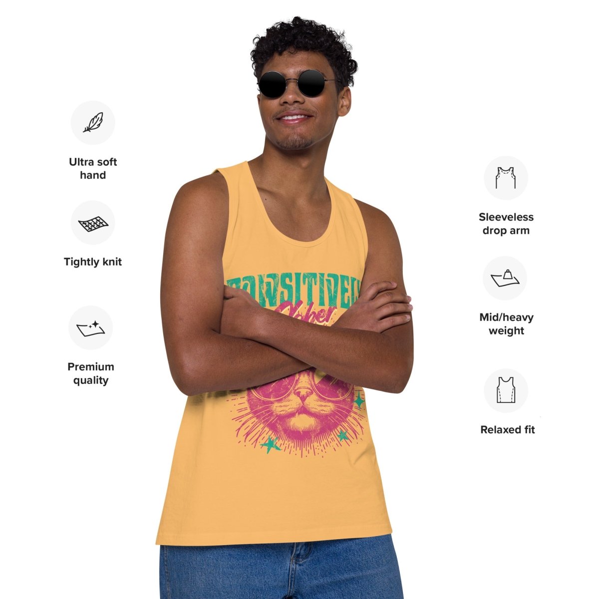Premium Sobriety Tank Top for Men - Pawsitively Empowered Motivational Workout Shirt | Gym, Running & Recovery Apparel for Sober Lifestyle