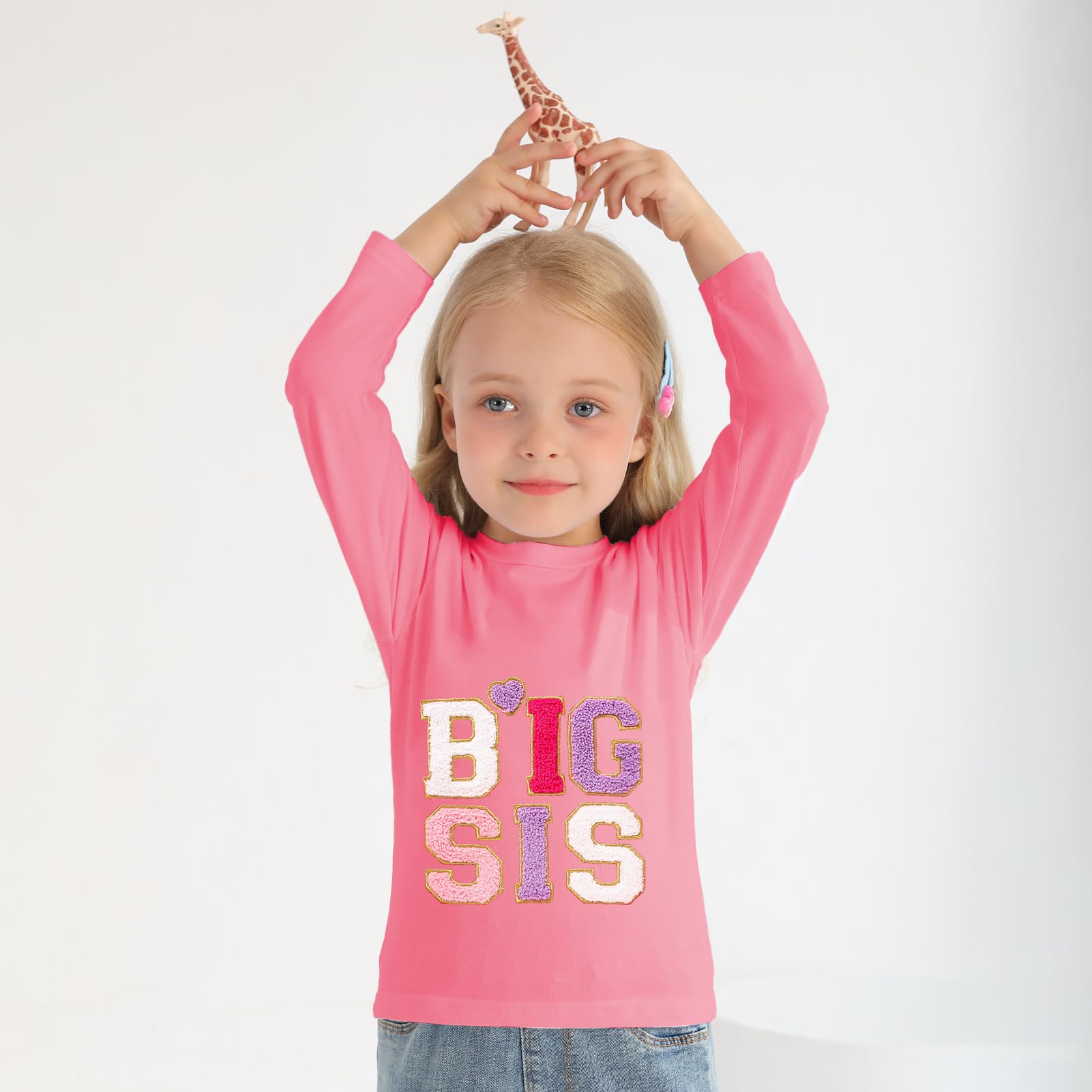 Big Sister Shirt for Toddler Girls - Long Sleeve Baby Announcement Outfits for Special Occasions