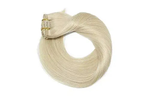 Premium 9A Brazilian Clip-In Human Hair Extensions - 7pcs Double Weft for Instant Volume & Length | Perfect for Weddings, Parties & Everyday Styling