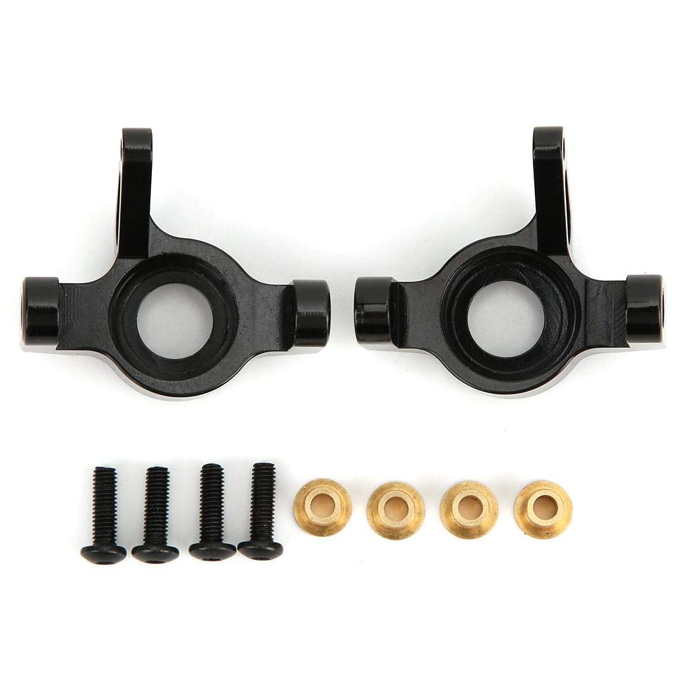 Dilwe 2Pcs Aluminum Alloy RC Steering Cup & Front Steering Knuckle C Block - Compatible with Axial Wraith RR10 90048 AR60 1/10 Scale RC Cars - Upgrade Parts for Off-Road Racing & Crawler Performance