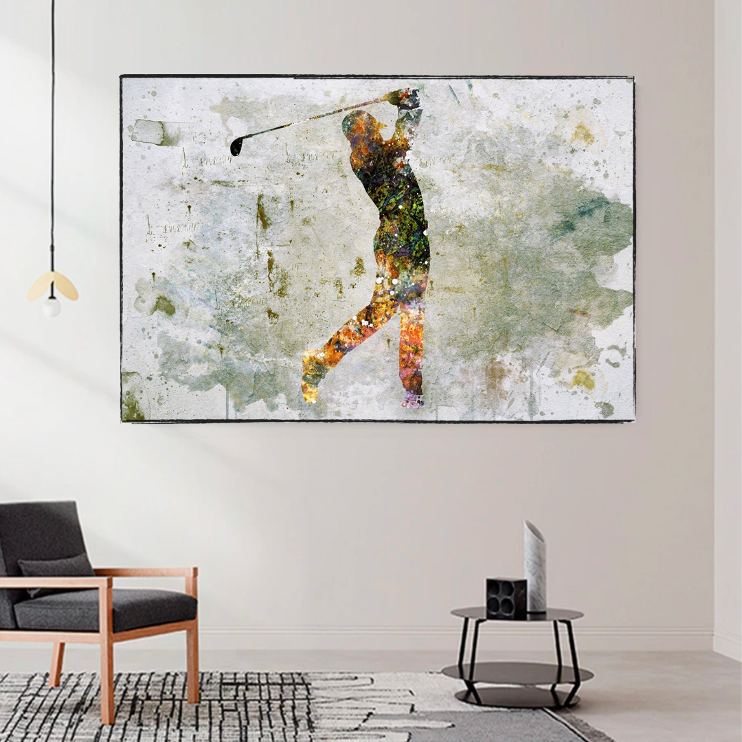 Tiger Woods Canvas Wall Art - Premium Golf Themed Wall Decor for Home, Office & Man Cave - Perfect Gift for Golf Lovers & Sports Fans