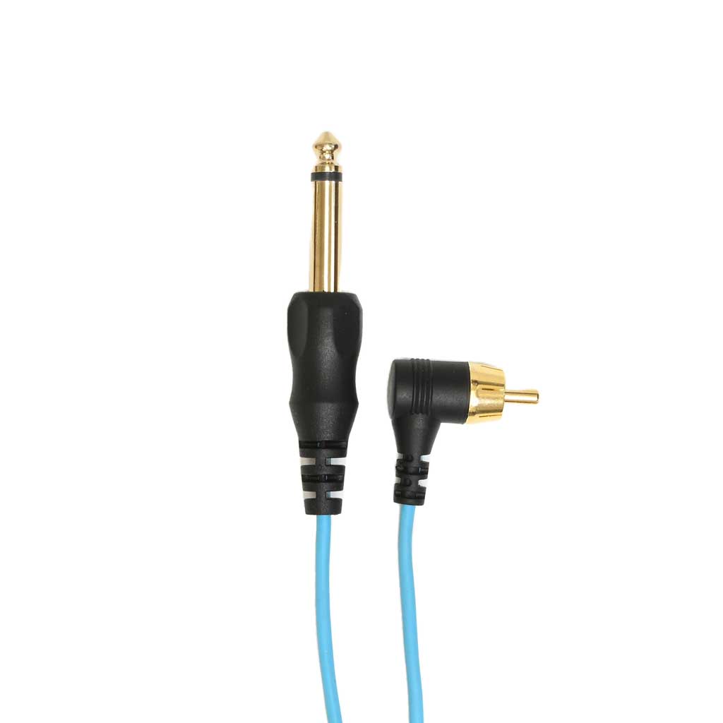 High-Quality AVA RCA Angled Cable 6 ft. - Blue - Perfect for Home Theater, Audio Systems & DJ Equipment