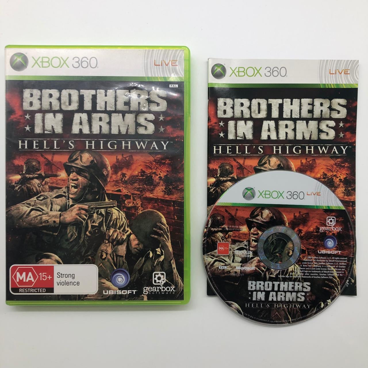 Brothers in Arms Hell's Highway - Xbox 360 Game with Manual (PAL Version) | WWII First-Person Shooter for Action & Strategy Gaming Enthusiasts