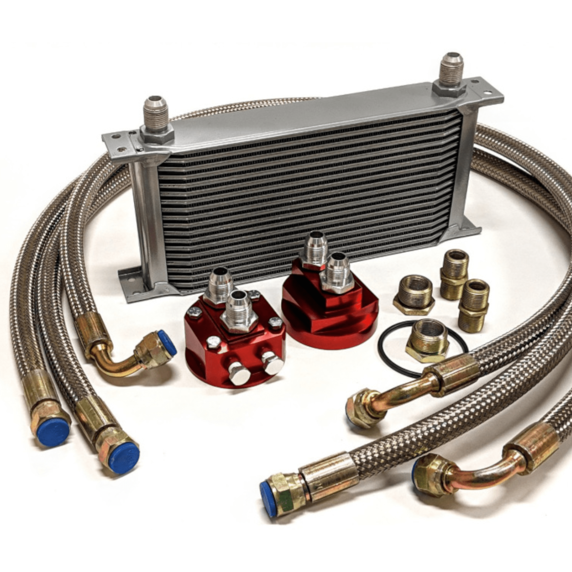 Universal 25 Row Remote Oil Cooler Kit - High Performance Engine Cooling System for Cars, Trucks & Motorcycles - Perfect for Racing, Off-Road & Heavy Duty Applications