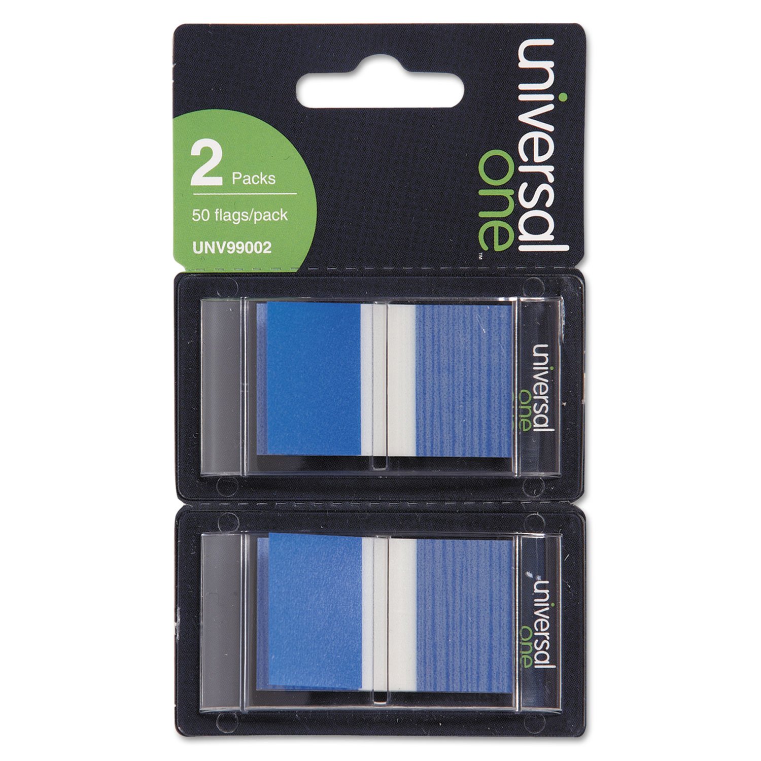 Universal Page Flags - Blue, 50 Flags per Dispenser, 2 Dispensers per Pack - Perfect for Book Marking, Office Organization & Study Notes