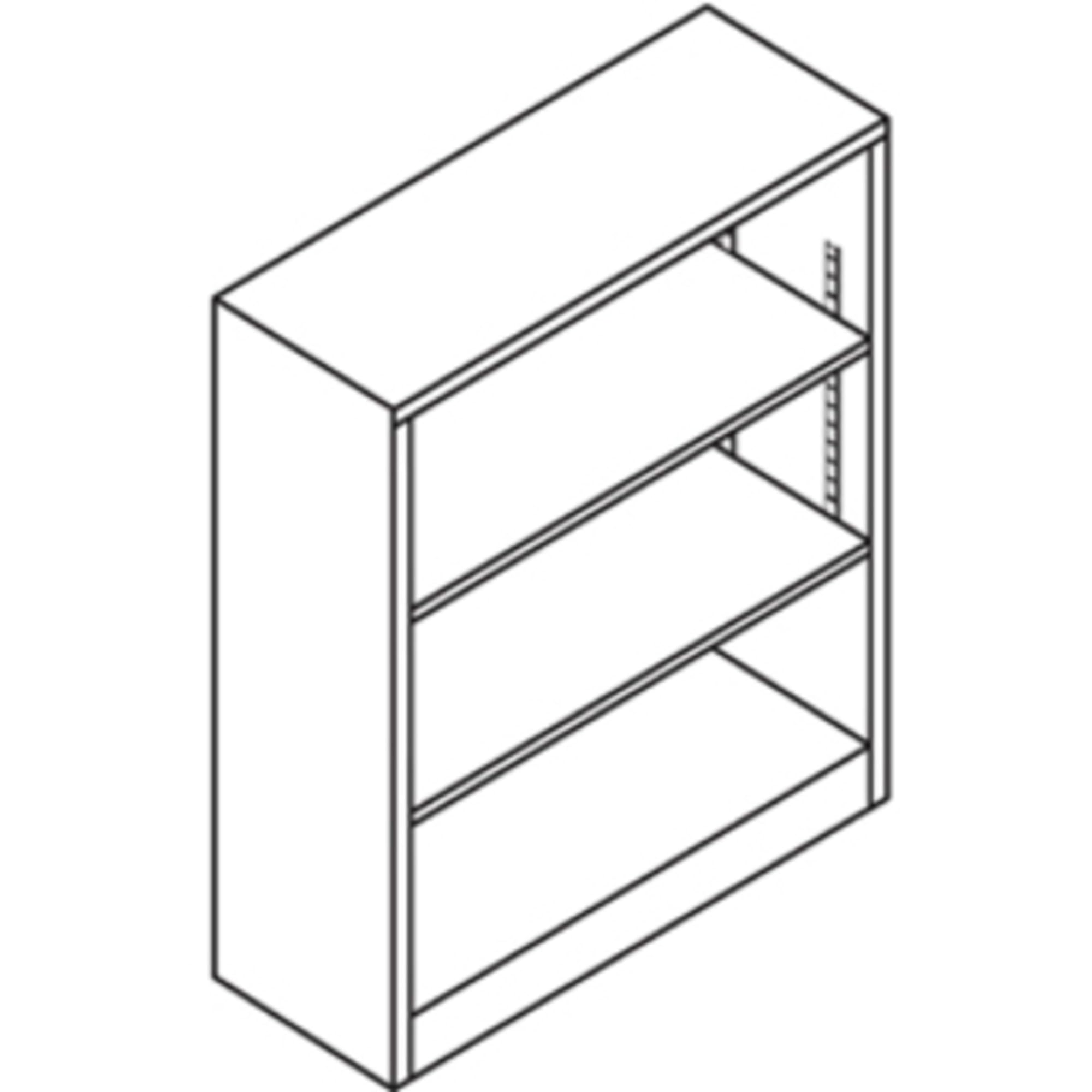 HON Brigade 3-Shelf Steel Bookcase - Heavy Duty Metal Bookshelf for Office, Home & Library - Space Saving Storage Solution for Books, Files & Decor