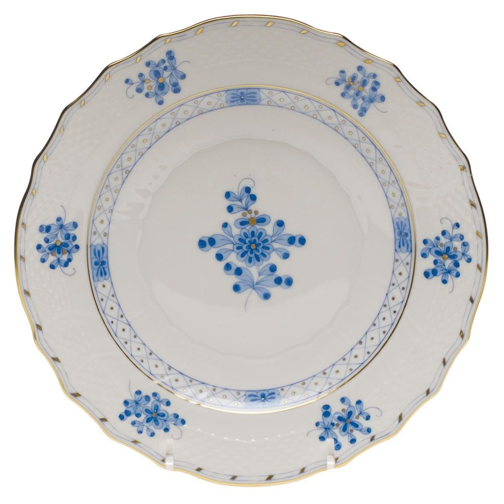 Elegant Blue Garden Salad Plate Set - Durable Porcelain Dinnerware for Home, Restaurants & Outdoor Dining - Perfect for Salads, Appetizers & Party Serving