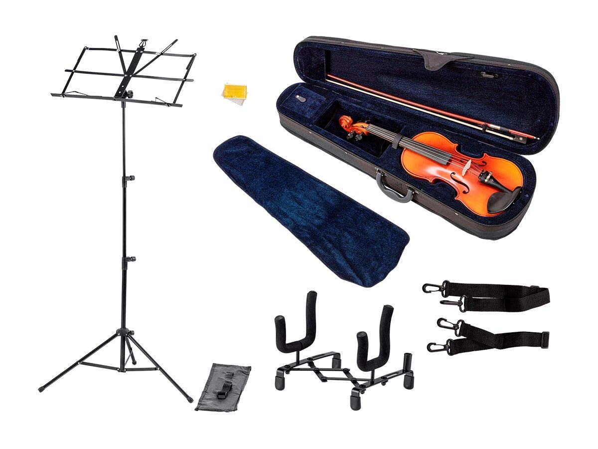 Monoprice 3/4 Size 4-String Violin for Beginners & Students - Full Size 609634 Model - Perfect for School Orchestras, Practice & Performances