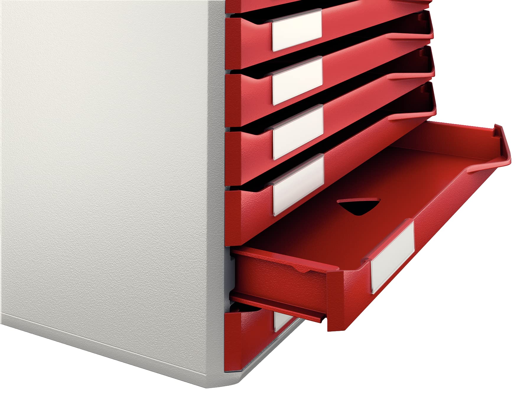 Leitz 52810028 10-Drawer A4 Filing Cabinet - Office Document Organizer with Form Set in Bordeaux Red | Perfect for Home & Office Paper Storage & Organization