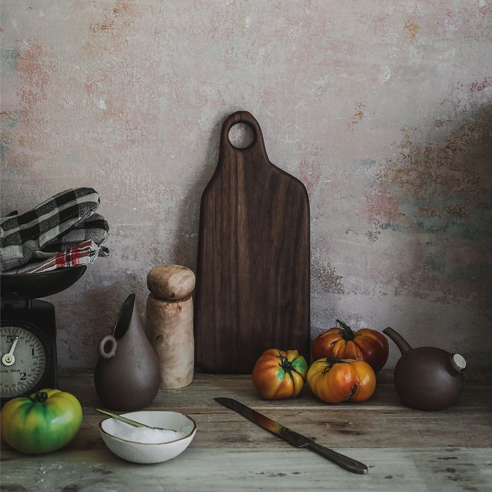 Premium Walnut Wood Hanging Charcuterie Board - Perfect for Cheese, Charcuterie & Entertaining - Elegant Kitchen Decor & Party Serving Tray