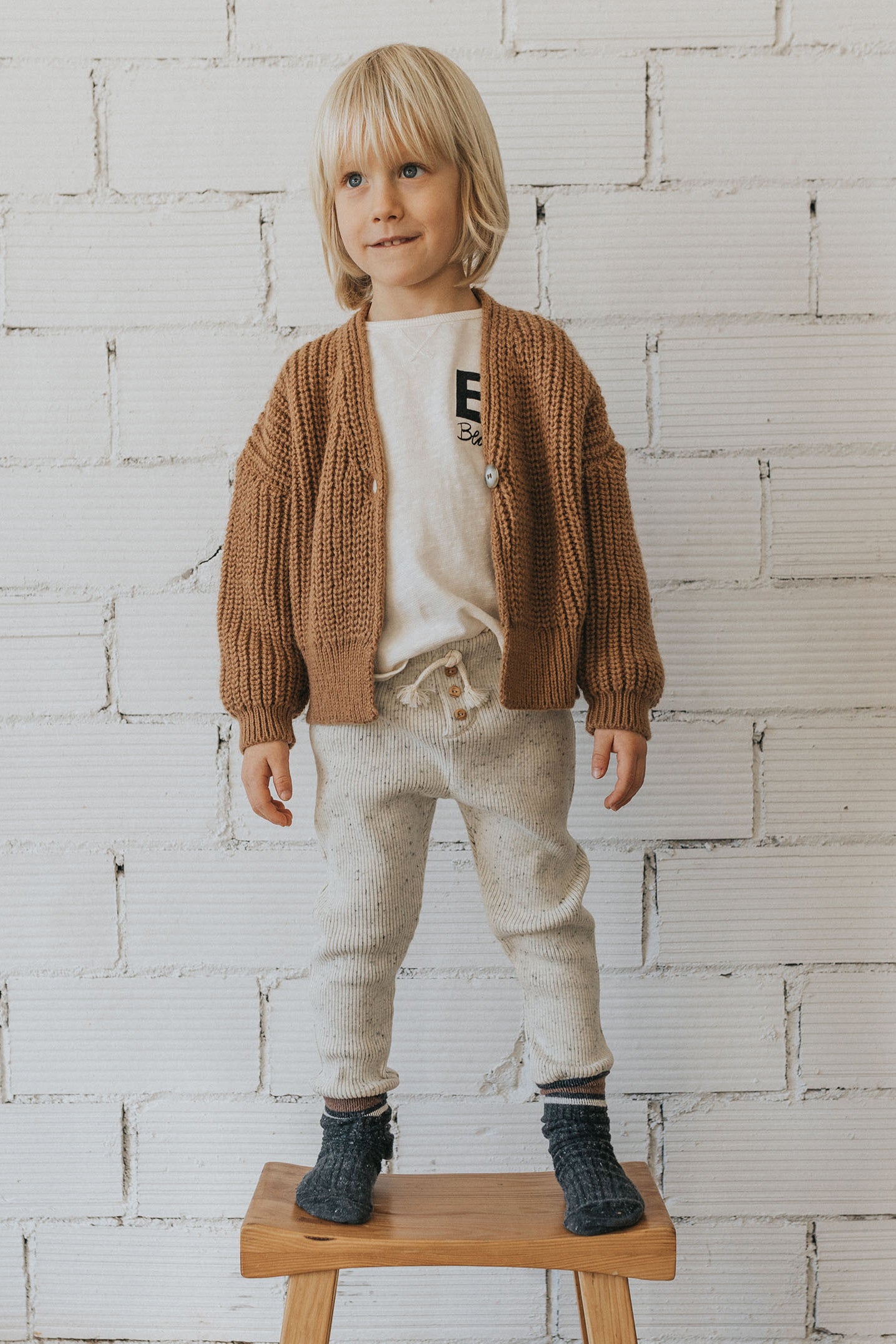 Winslow Grey Marl Knit Trousers for Boys 3-6 Years | Soft Cotton Comfort Pants | Perfect for School, Playdates & Casual Outings