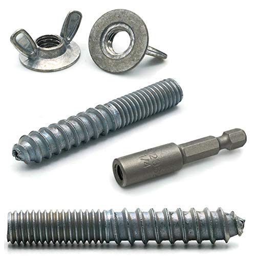 21-Piece Hurricane Shutter Hardware Kit with Hanger Bolts, Washer Base & Wing Nuts - Storm Protection for Windows & Doors - Perfect for Home Safety During Hurricanes & Severe Weather