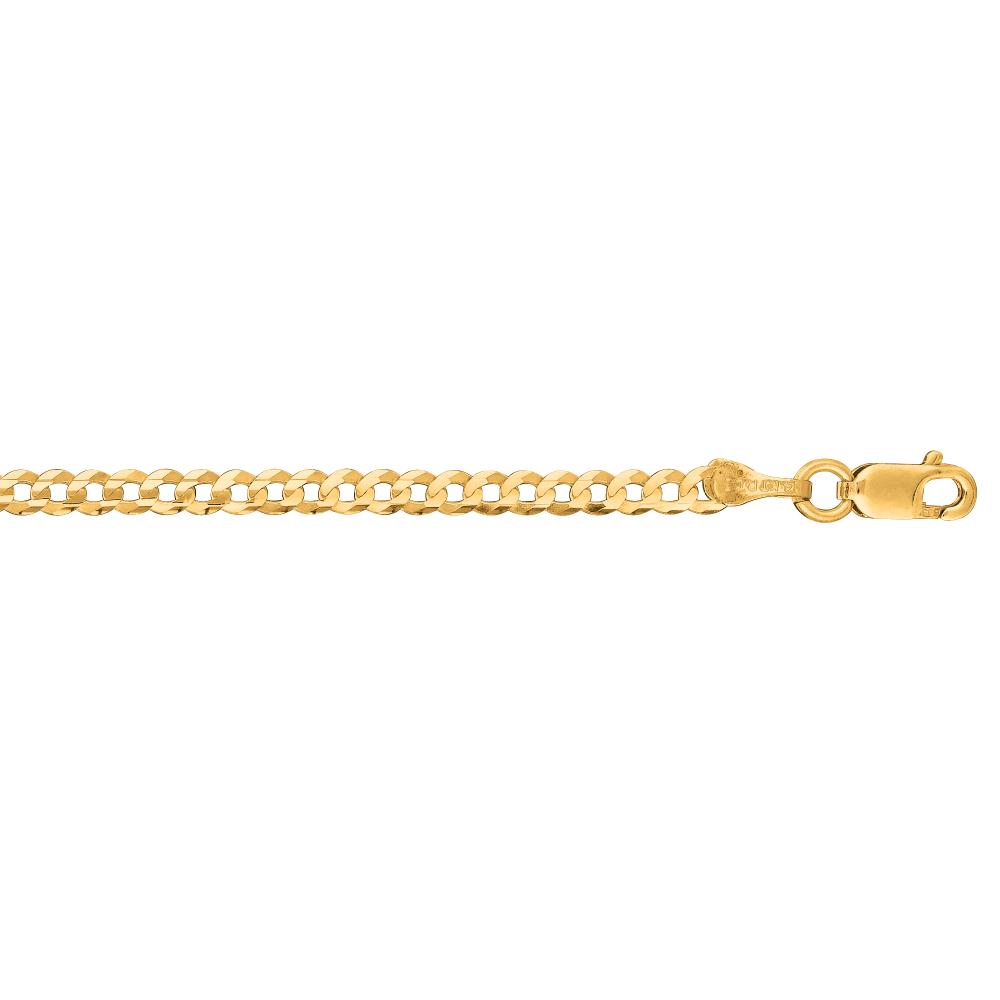 10K Gold 2.8mm Comfort Curb Chain Necklace for Women - Dainty & Stylish Jewelry Gift for Everyday Wear, Date Night & Special Occasions