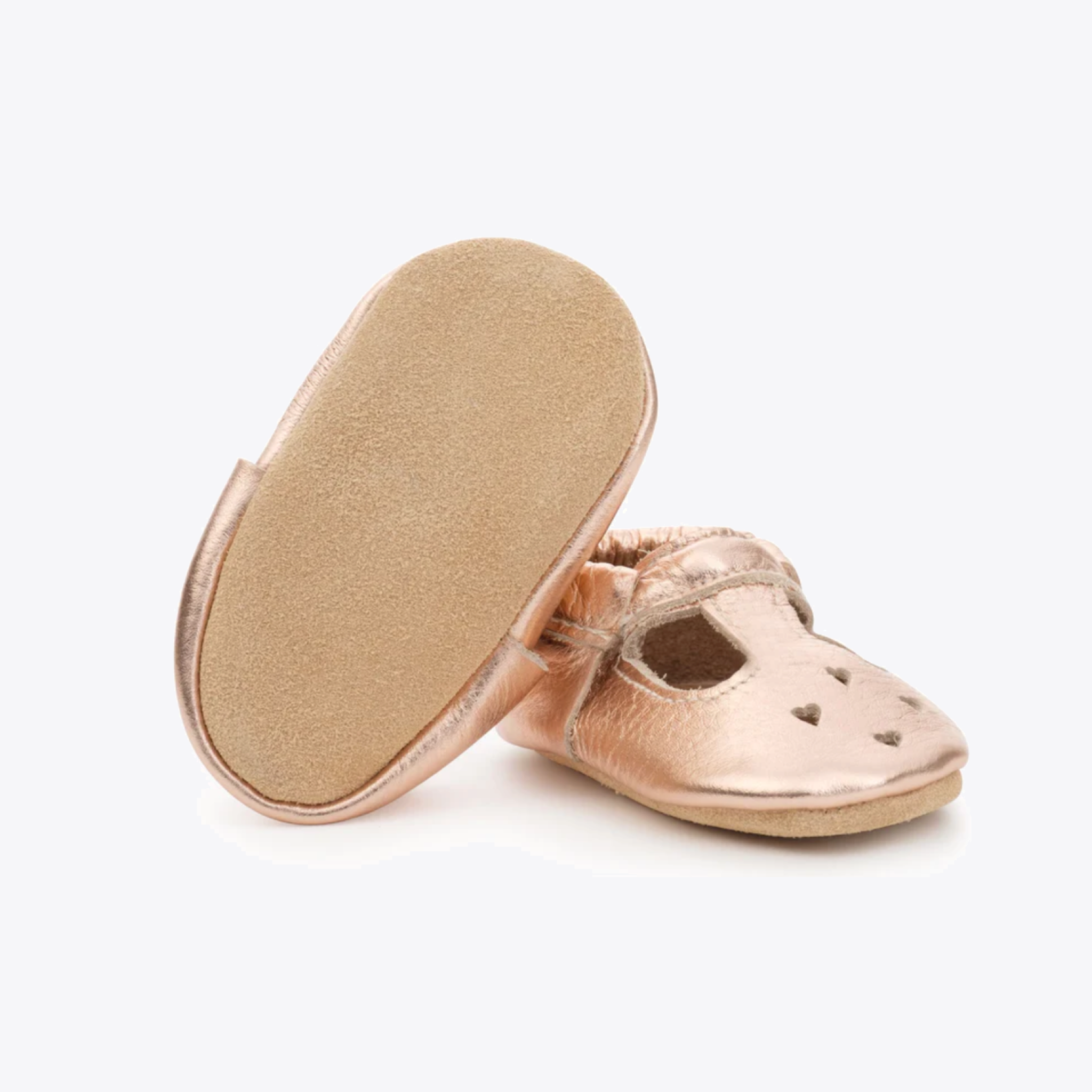 Rose Gold Mary Jane Shoes for Women - Elegant & Comfortable Flats for Work, Weddings & Casual Wear