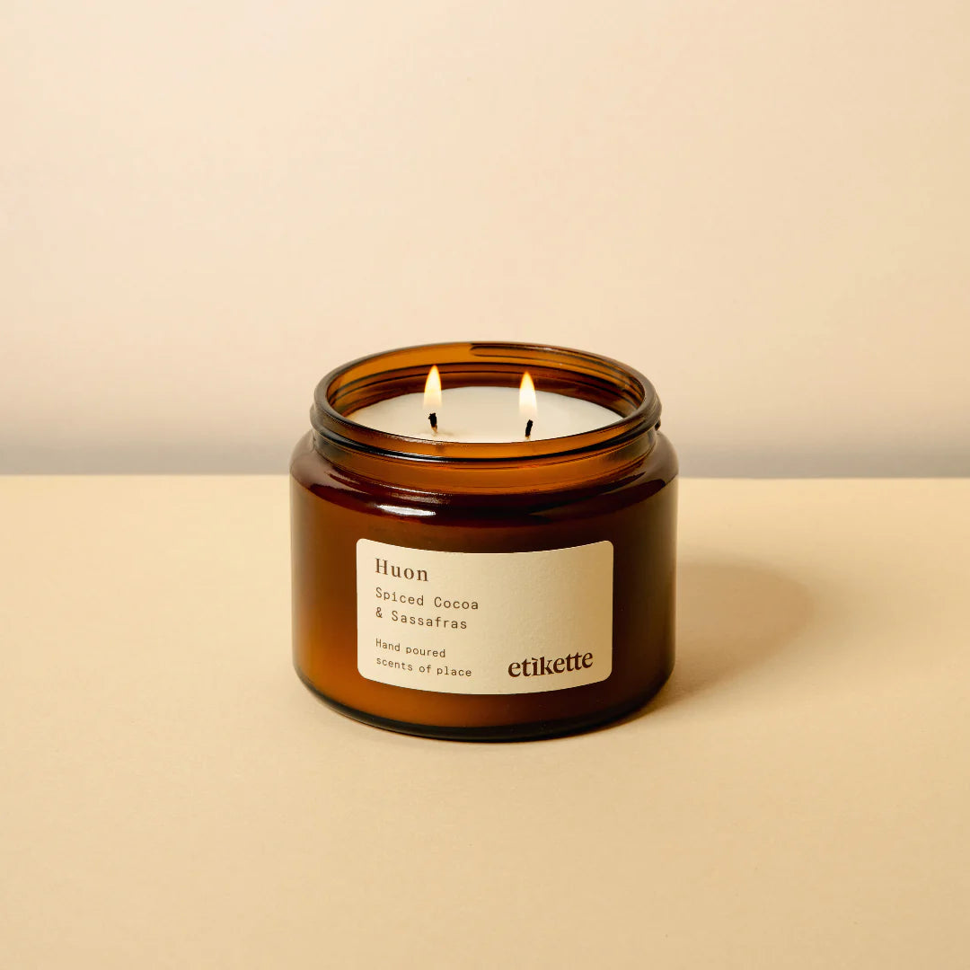Etikette Large Jar Hand Poured Soy Candle - 16oz Natural Scented Candles for Home, Relaxation & Gifts | Perfect for Living Room, Bedroom & Spa
