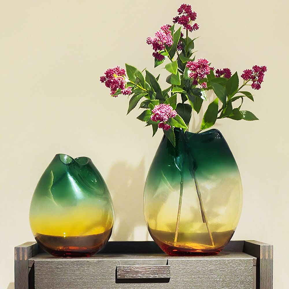 Luxury Gradient Glass Vase for Flowers - 9.25