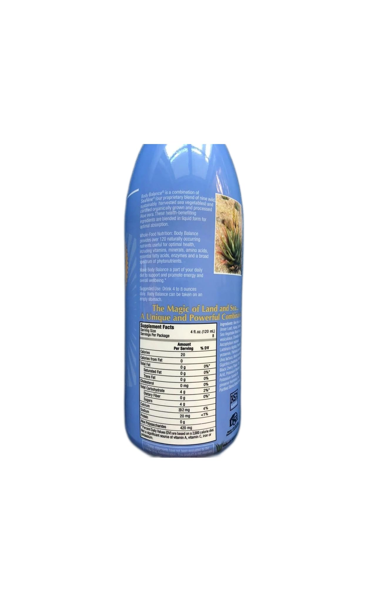 Body Balance Liquid Supplement 32 fl. oz (8 Bottles) - Organic Herbal Formula for Detox & Wellness - Perfect for Daily Cleansing, Immune Support & Energy Boost