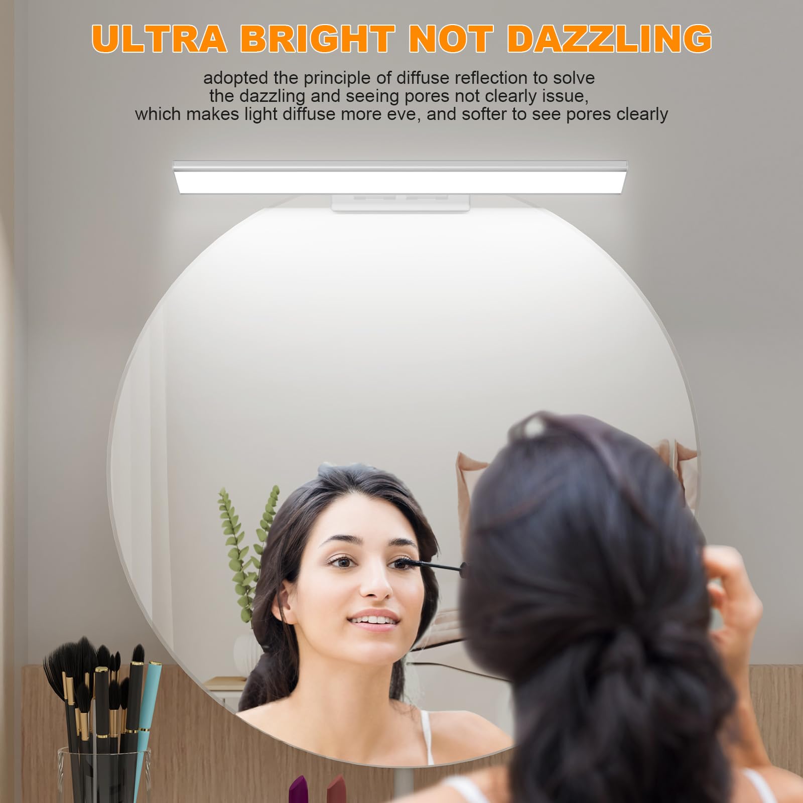 Adjustable LED Vanity Light Bar - Dimmable Makeup Mirror Light for Bathroom (2600K-6800K)