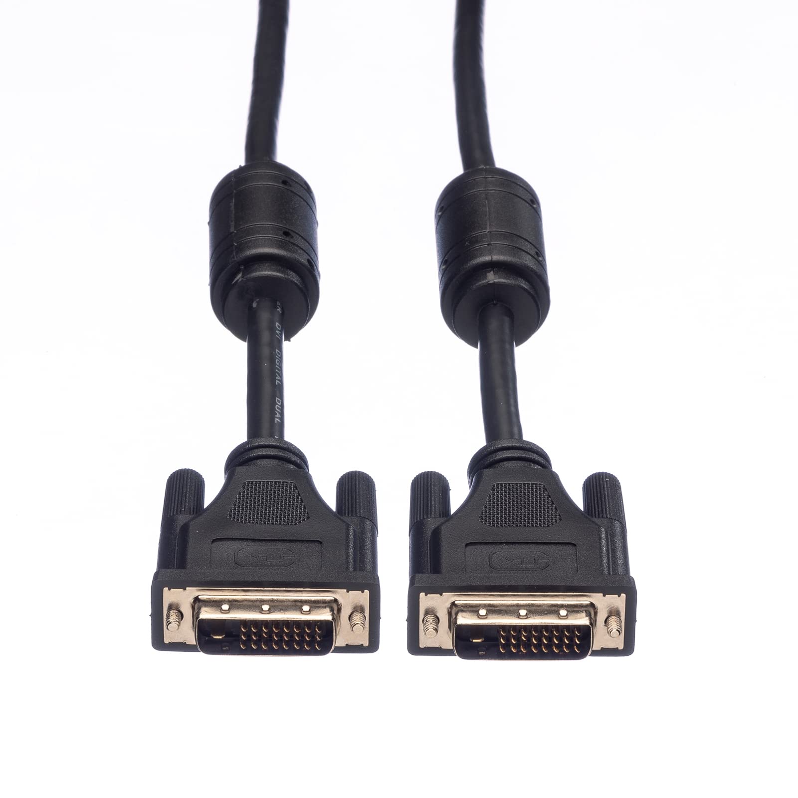 High-Speed DVI to DVI Cable 15ft - Dual Link Digital Video Monitor Cable for PC, Laptop, Gaming - Black DVI-D Male to Male Connector for HD Displays, Projectors & Home Theater Setup
