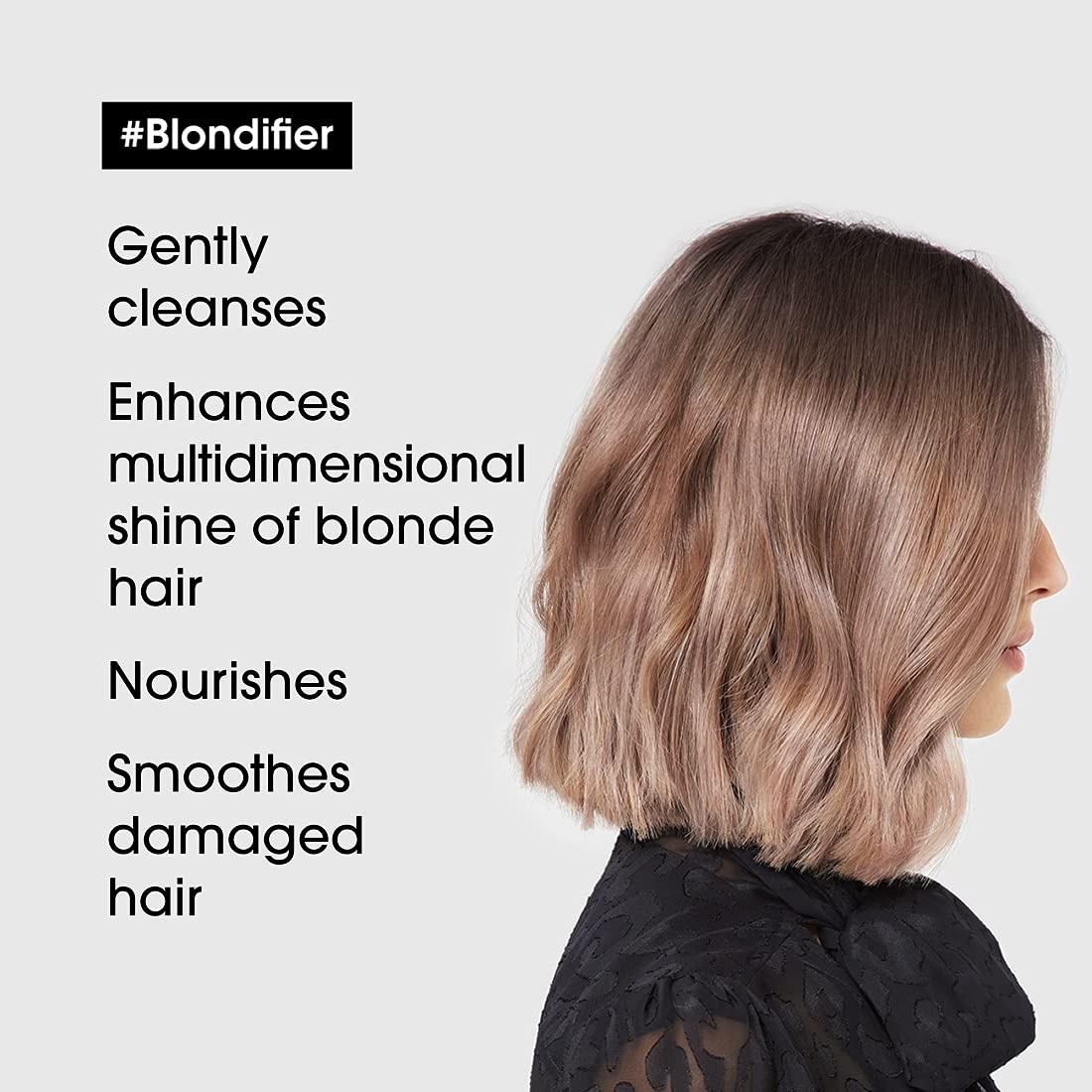 L'Oréal Professionnel Serie Expert Blondifier Gloss Shampoo & Conditioner Set - Brightening & Protecting for Blonde Hair (300ml Shampoo + 200ml Conditioner) - Perfect for Color-Treated & Highlighted Hair at Home or Salon