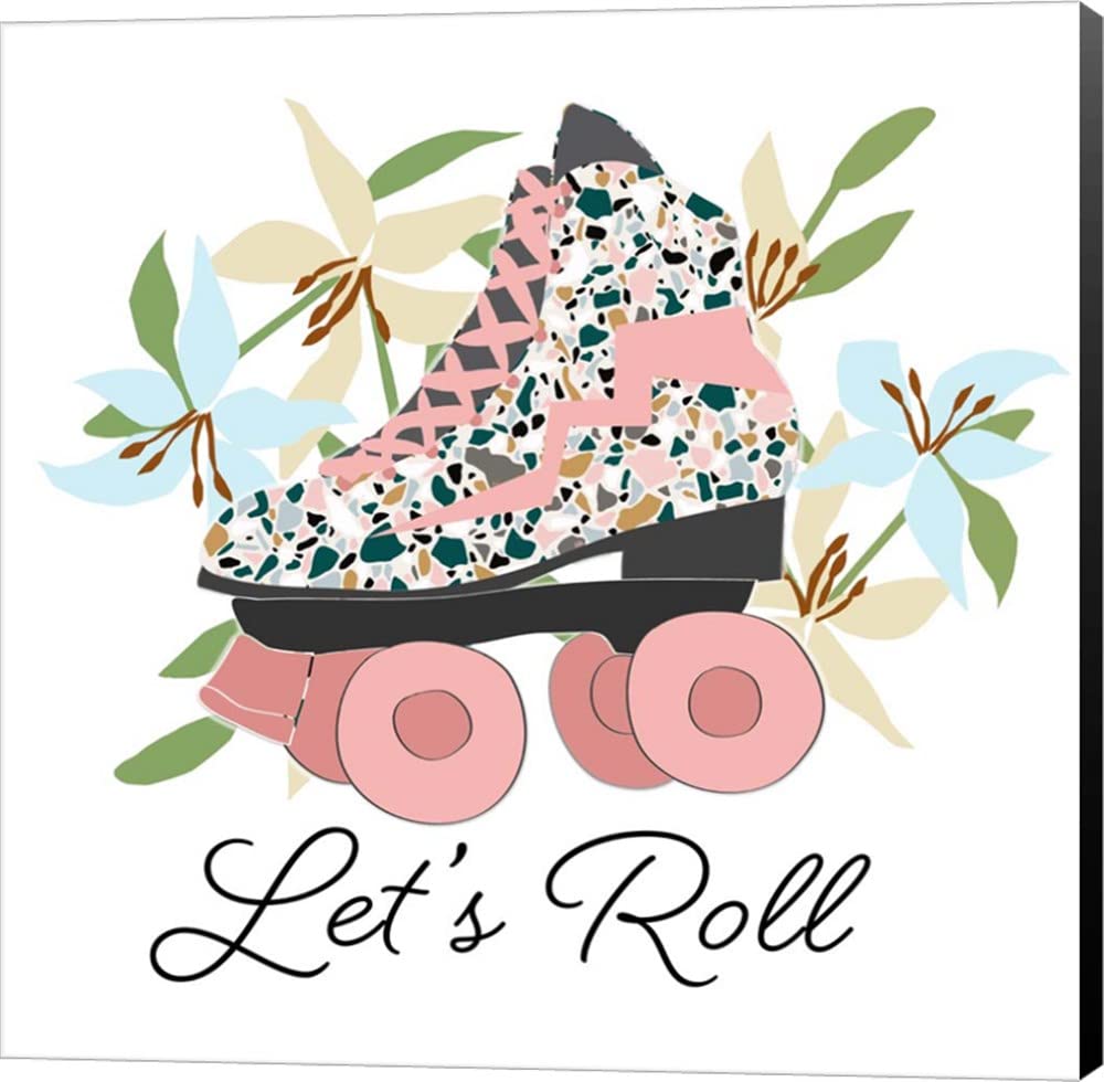 Let's Roll by Jen Bucheli - 28x28 Inch Modern Canvas Wall Art, Museum Wrapped with Black Sides, Abstract Painting for Living Room, Bedroom & Office Decor